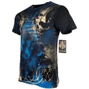 Affliction Men's Faith Regained T-Shirt - Black Biker Style With Wings & Cross Graphic, 100% Cotton - View #5